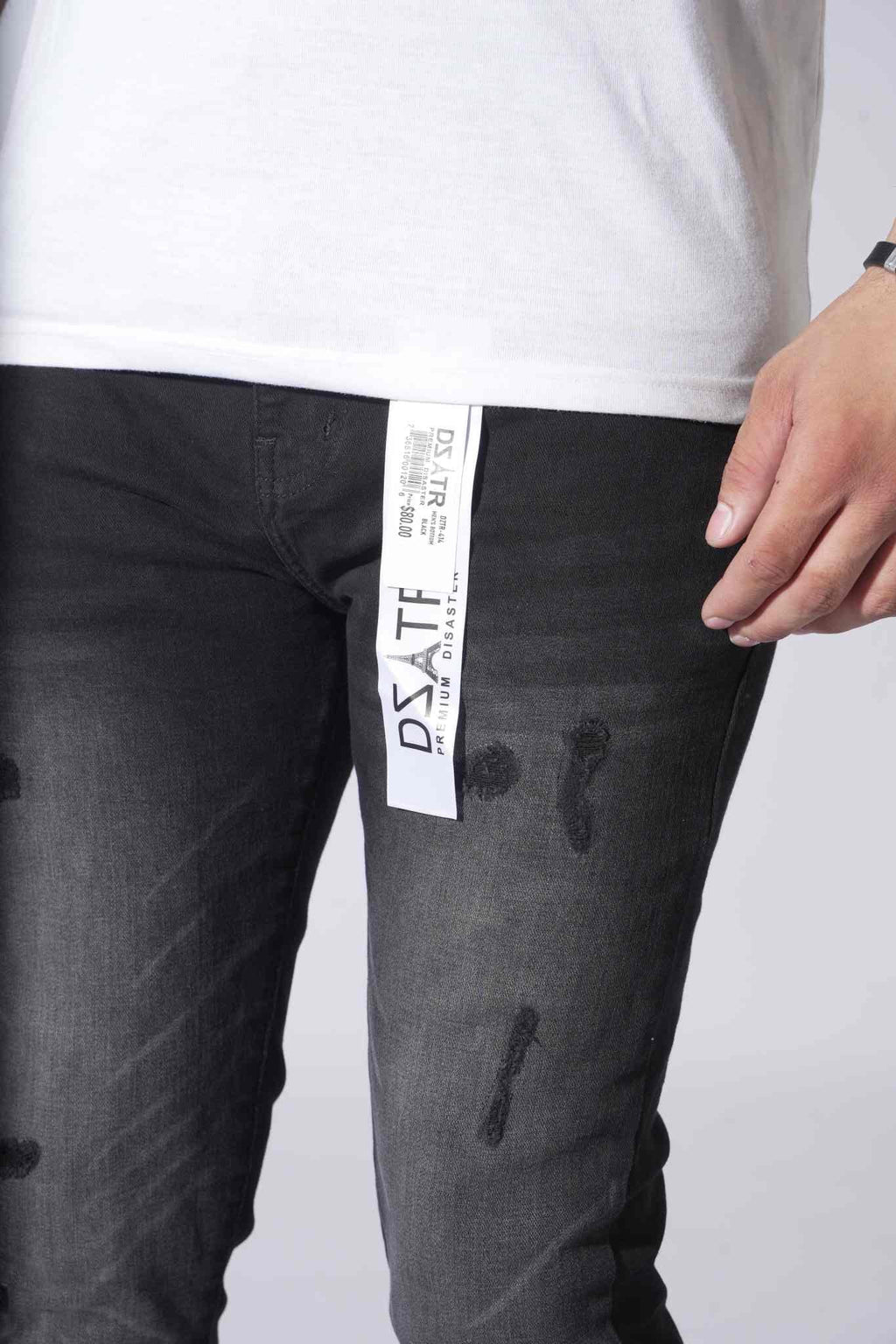 DZTR Premium Distressed Jeans - Black