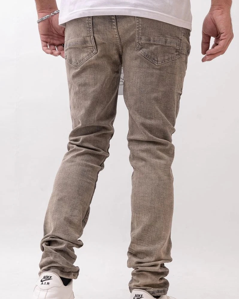 DZTR Distressed Skinny Jeans - Vintage Grey