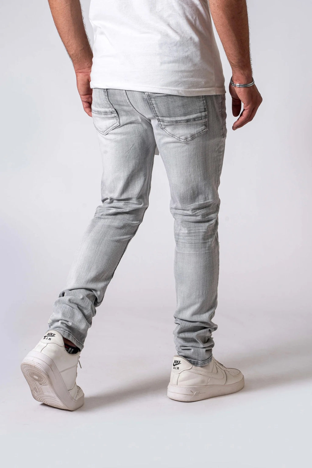 DZTR Premium Slim Fit Jeans - Light Grey