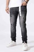 DZTR Premium Distressed Jeans - Black Washed
