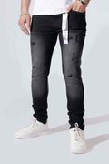 DZTR Premium Distressed Jeans - Black