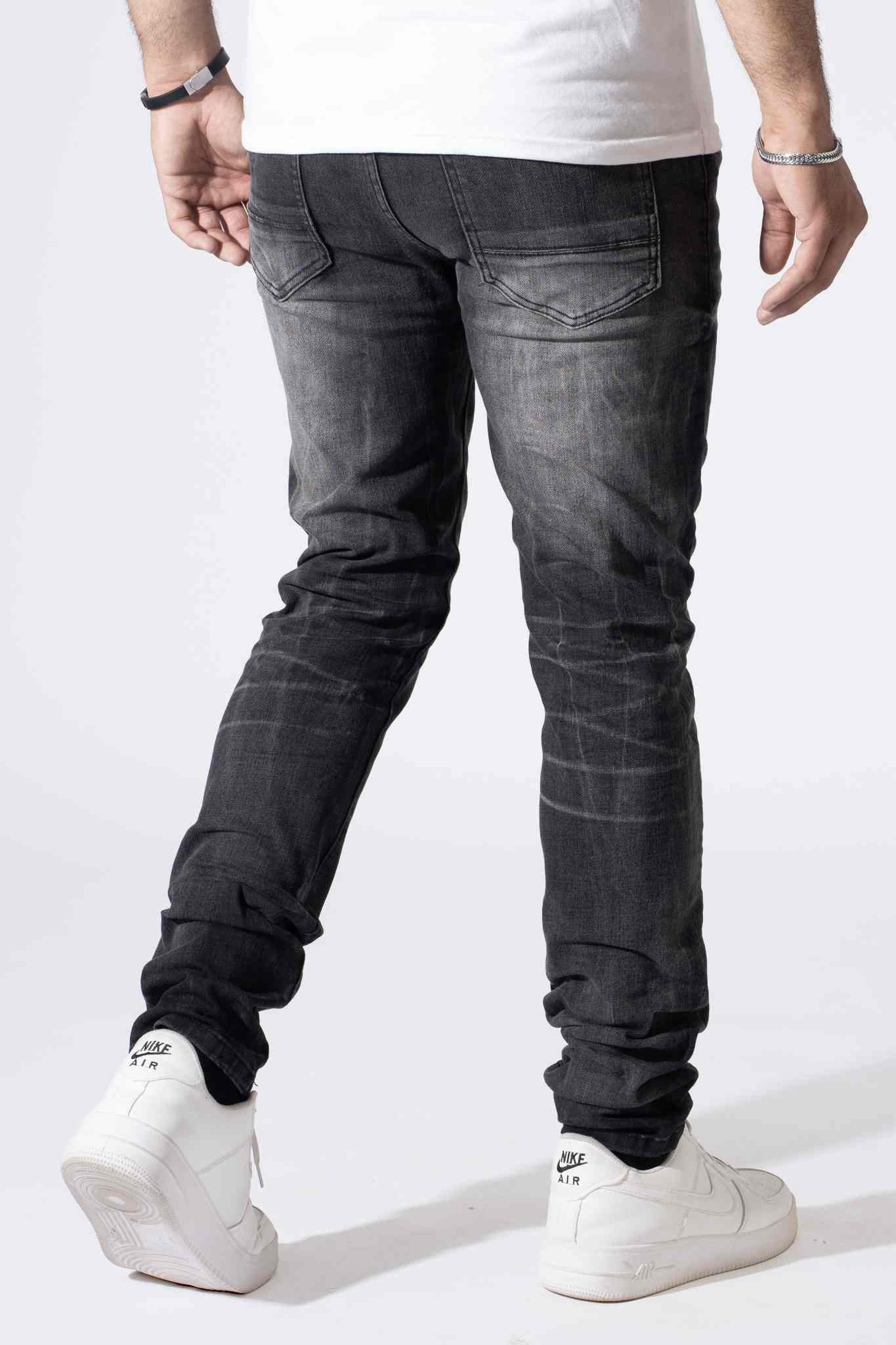 DZTR Premium Distressed Jeans - Black Washed