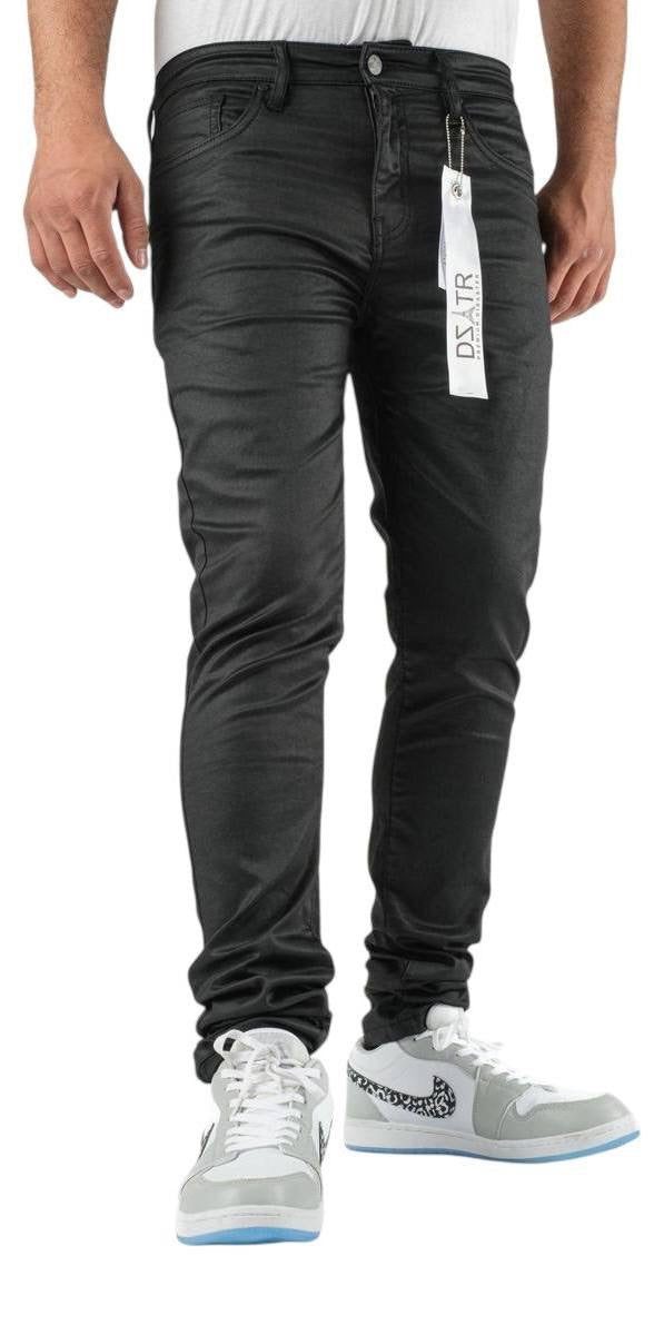 DZTR Black Wax Skinny Jeans