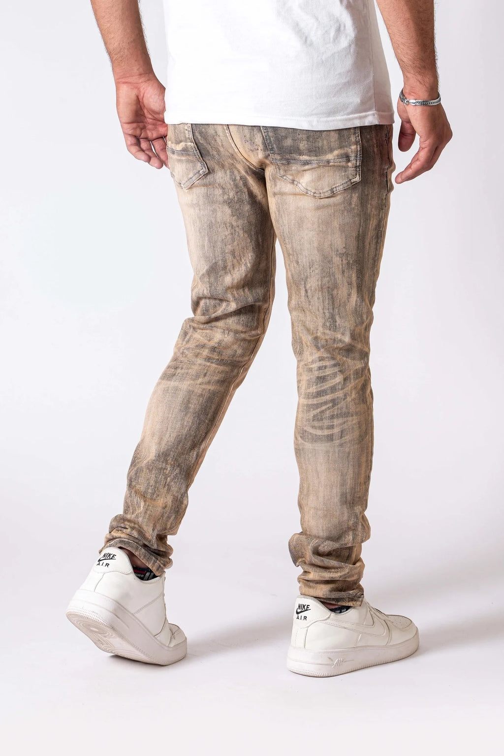DZTR Vintage Distressed Jeans - Sand Wash