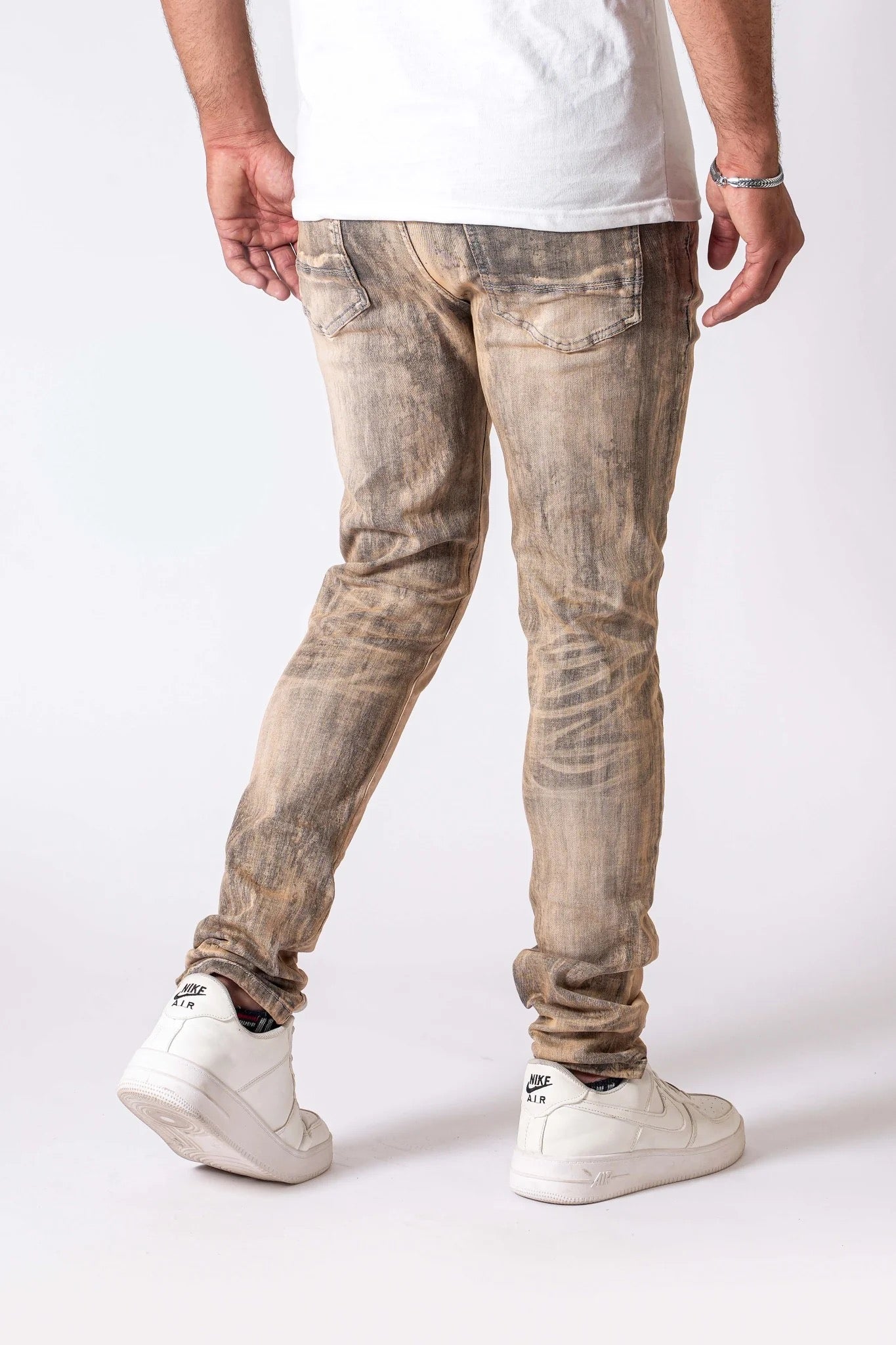 DZTR Vintage Distressed Jeans - Sand Wash