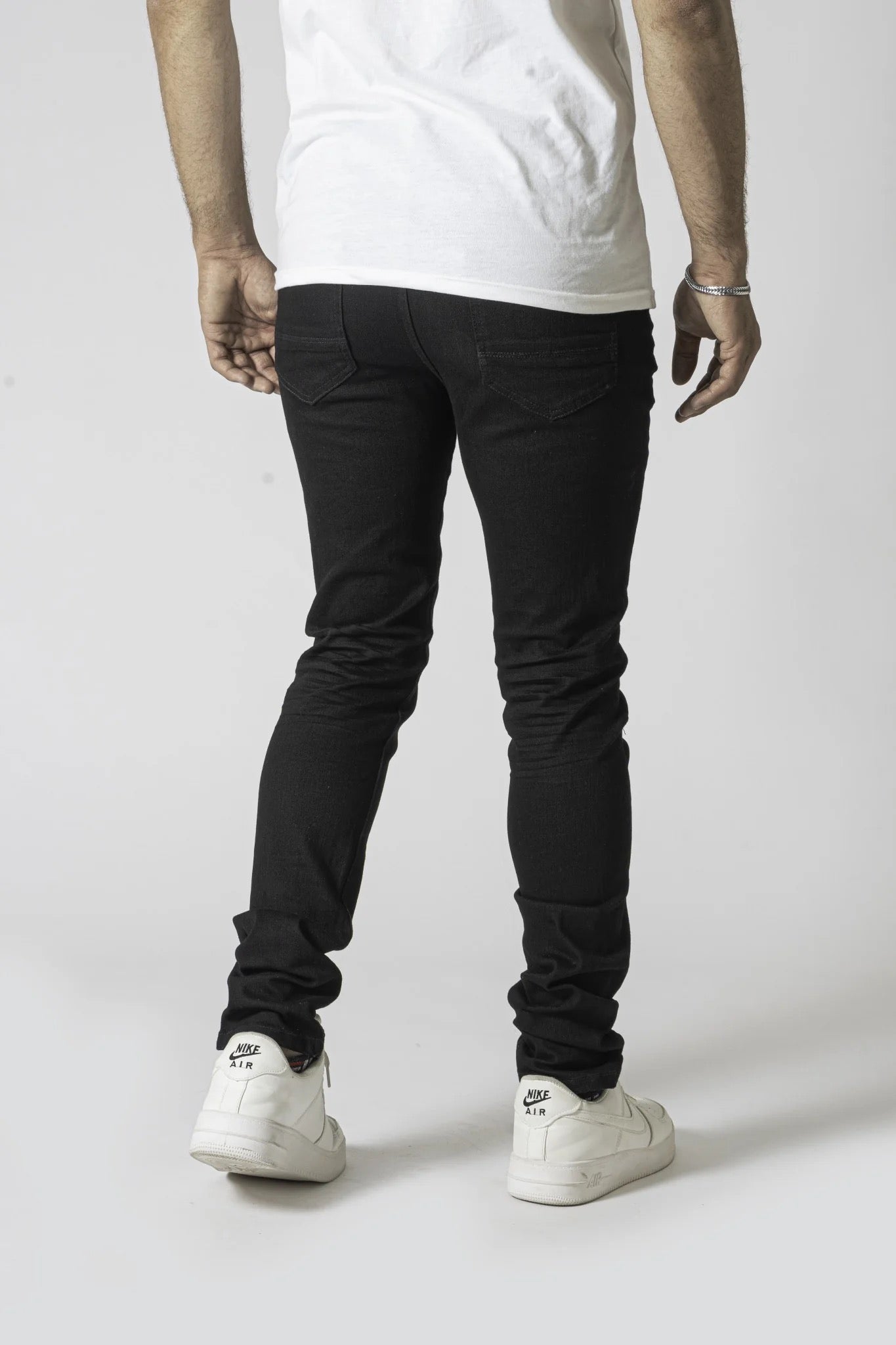DZTR Premium Knee Rip & Repair Jeans - Jet Black