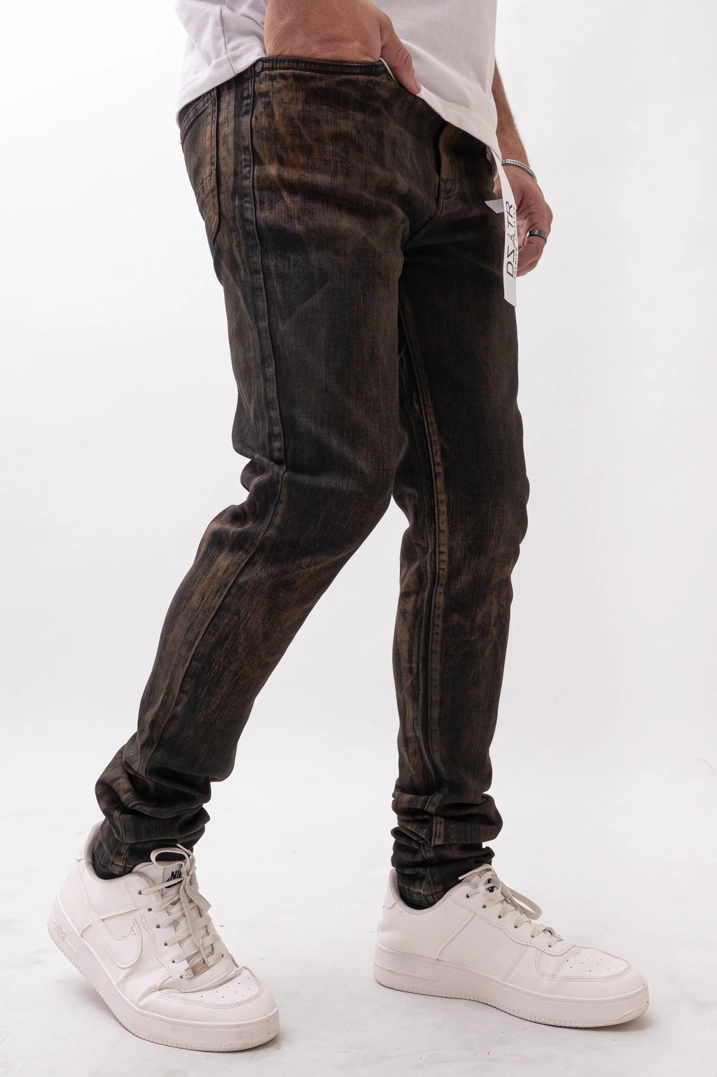 DZTR Vintage Wash Skinny Jeans - Copper