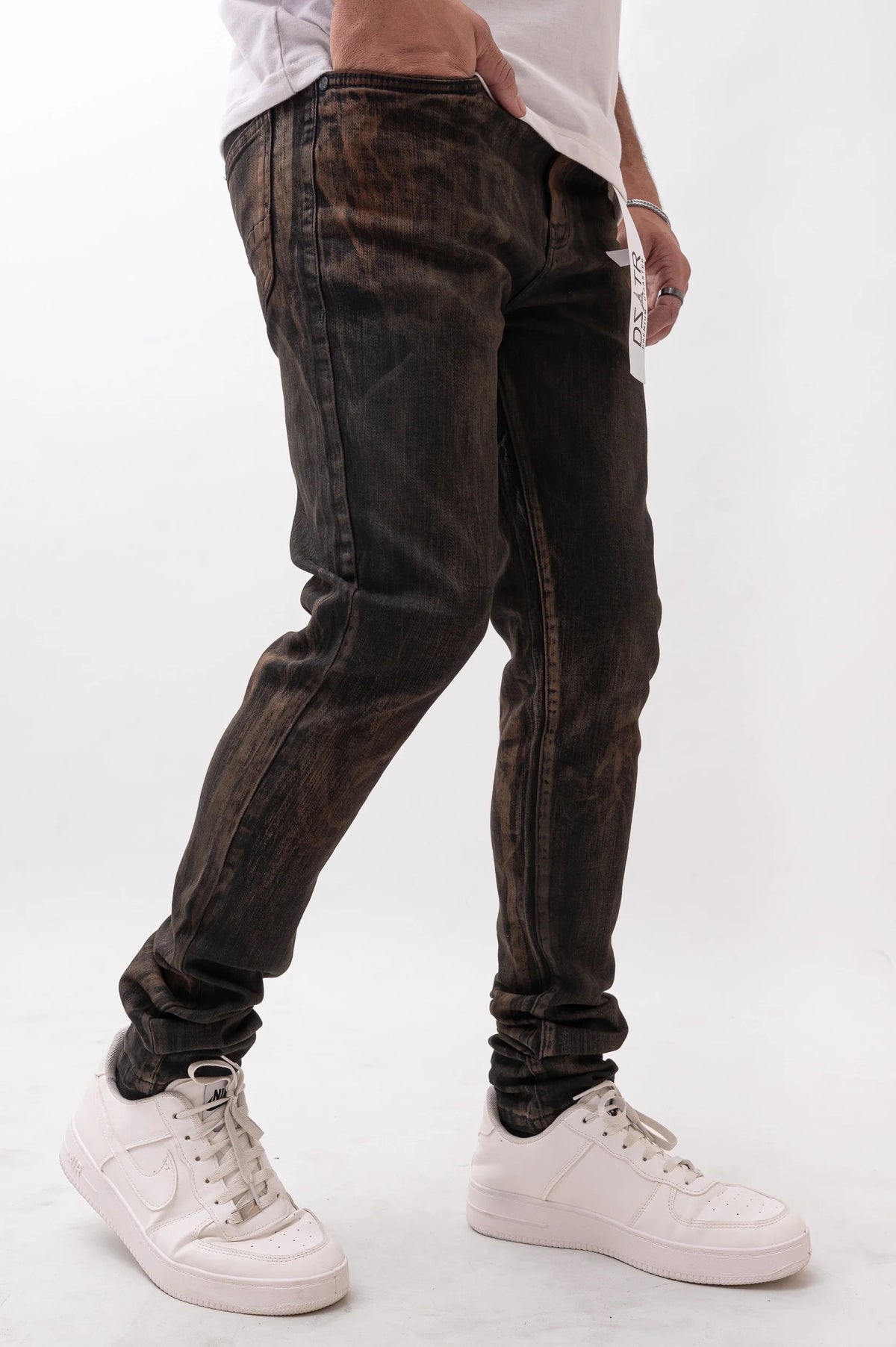 DZTR Vintage Wash Skinny Jeans - Copper