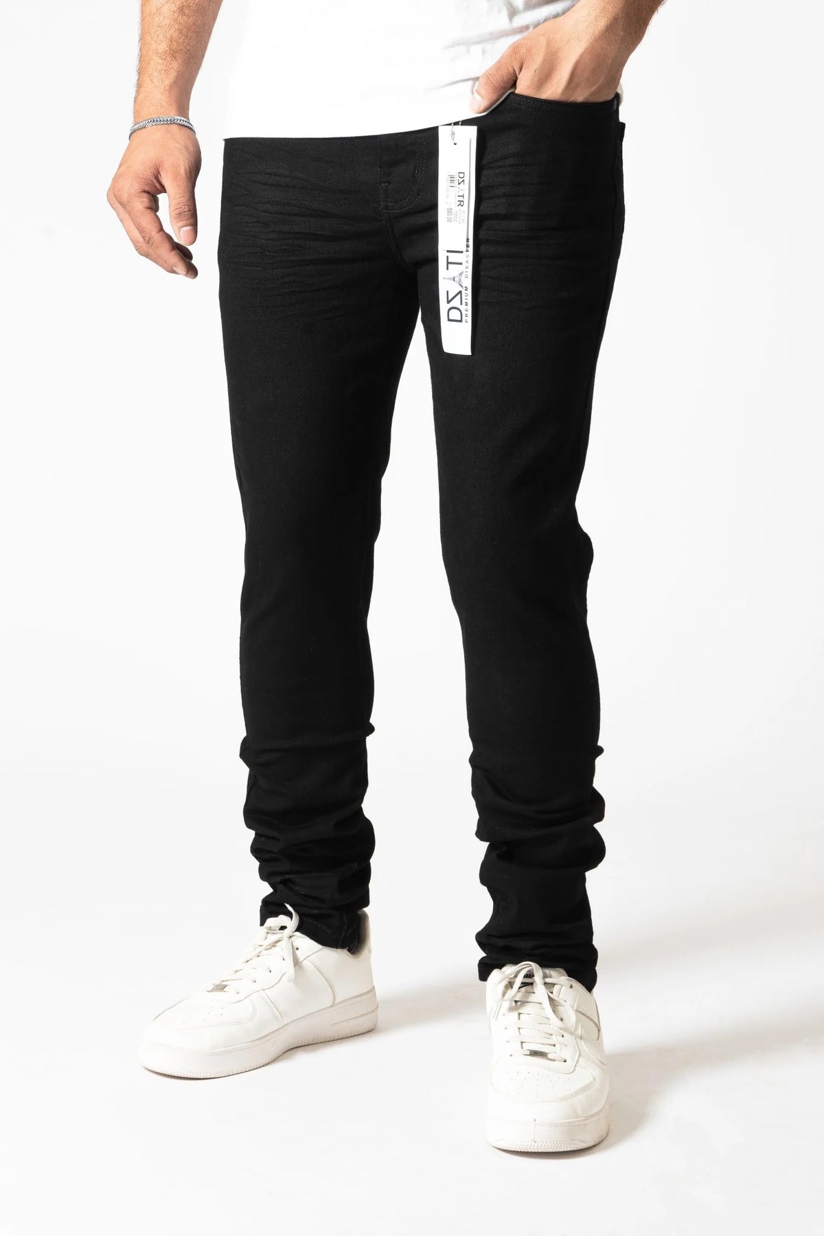 DZTR Premium Solid Jeans - Black